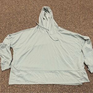 Gray Oversized Boxy Hoodie Sweatshirt